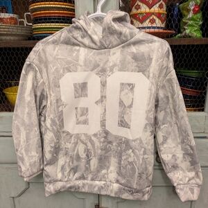 SHEIN Gray and White Hoodie